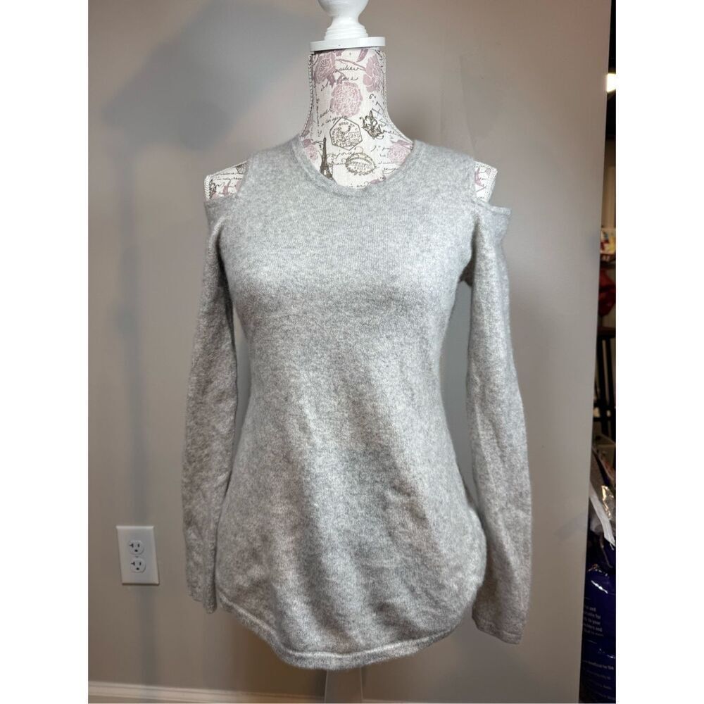 Charter Club Cashmere Cold-Shoulder Sweater, Women's Medium